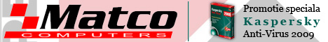 Matco.ro - Promotie Speciala Kaspersky Antivirus 2009 Matco.ro - Promotie Speciala Kaspersky Antivirus 2009